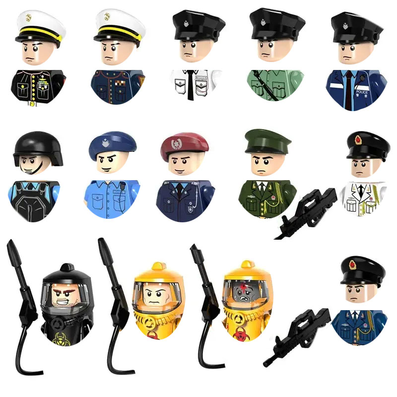 Lego Set Creator - Speciale politie Stedelijke verkeerspolitie Bouwsteen Speciale