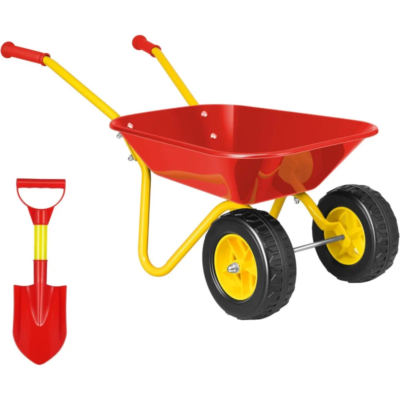 Kids Indoor Outdoor Cart - Kinderkruiwagen, tuinkar voor kinderen met tuingereedschapset