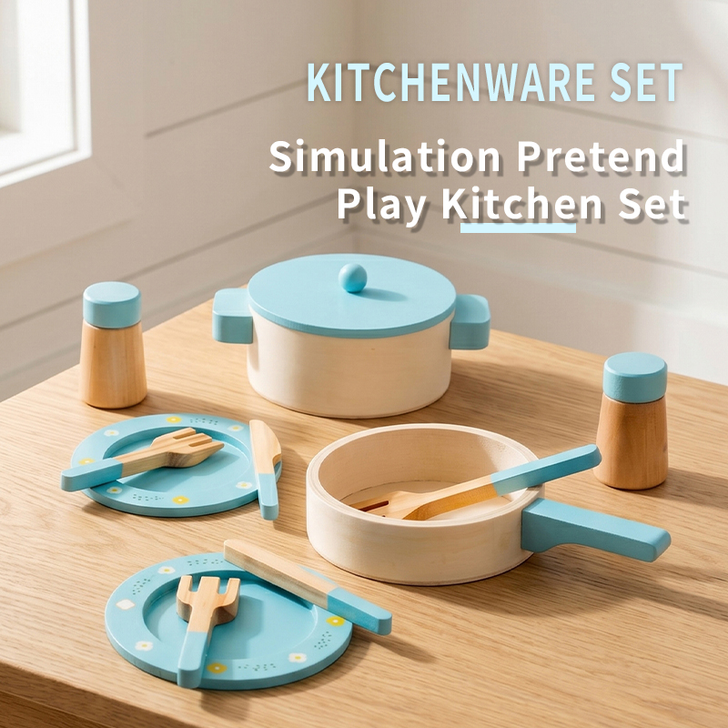 Kids Outdoor Kitchen Accessories - Houten keukenspeelset voor kinderen, speelgoed voor