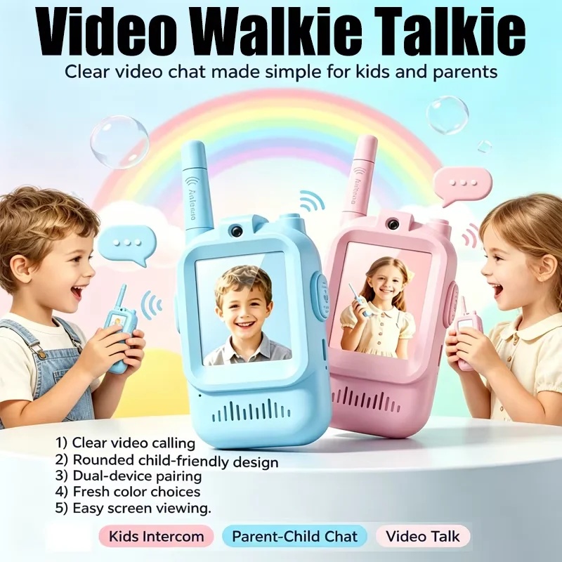 Kids Outdoor Wagon - NIEUW Video-walkie-talkies voor kinderen, 2-pack, oplaadbare