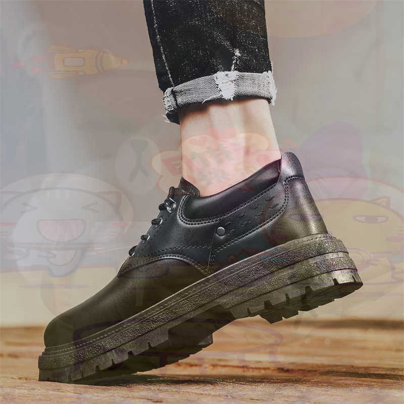 Kids Outdoor Play Ideas - Donker natuurlijk leer Mode-sneakers Tennis Herensneakers