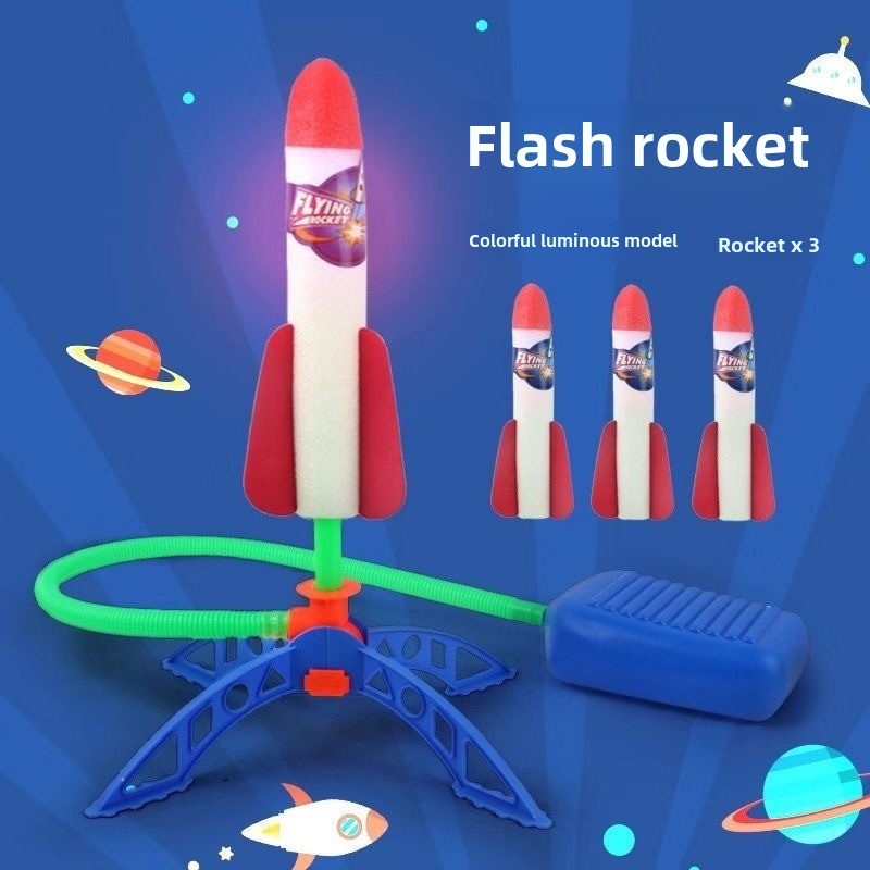 Kids Outdoor Jumping Toys - Kid Air Rocket Voetpomp Launcher Outdoor
