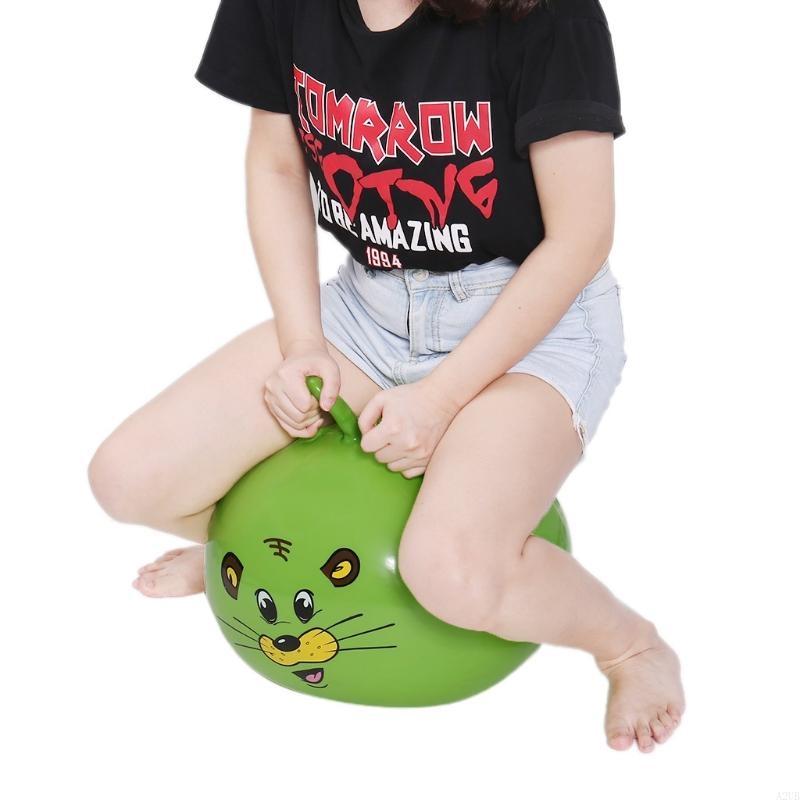 Kids Outdoor Jumping Toys - Kat oor opblaasbare sprongbal stuiter retro