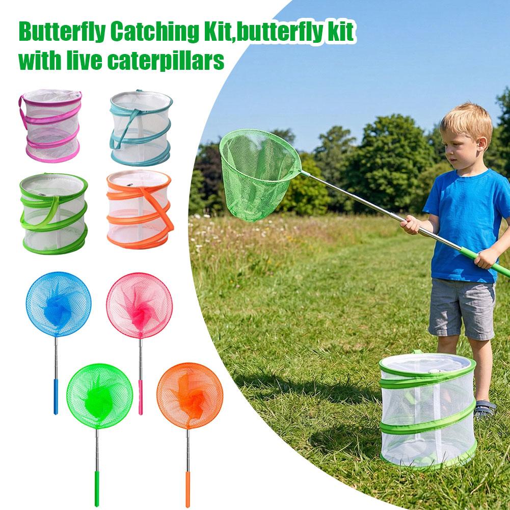 Kids Outdoor Explorer Kit - Vouwbare insectenvangset voor kinderen, met gaas,