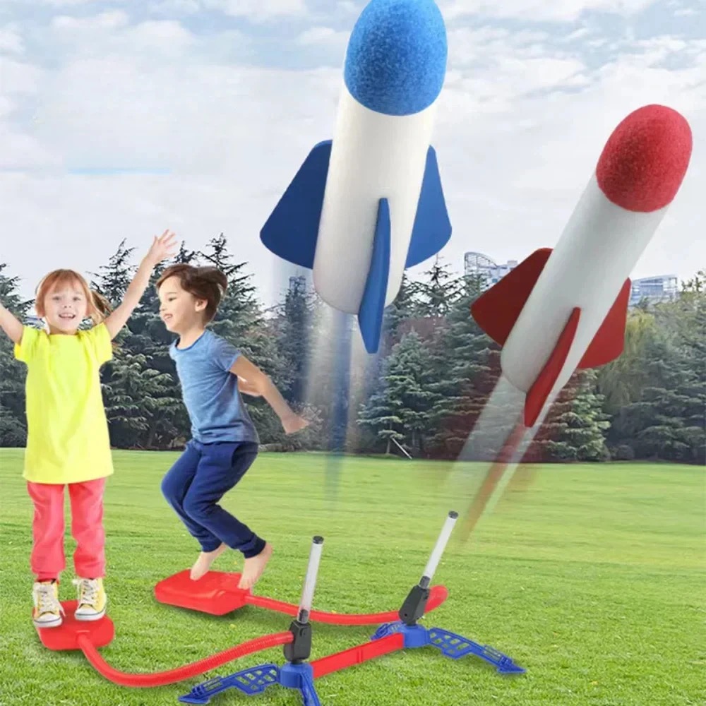 Kids Outdoor Jumping Toys - Kinderen Buiten Raket Voetpomp Buiten Luchtdruk