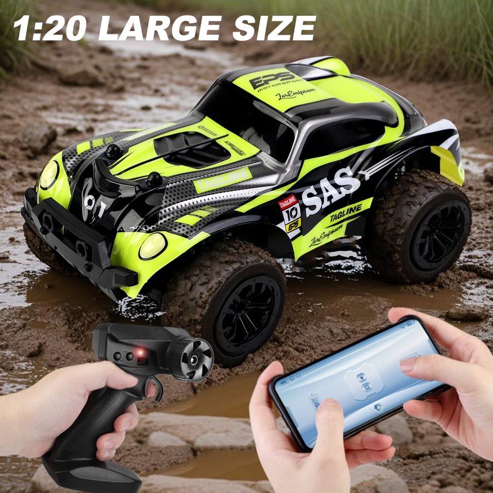 Kids Outdoor Dirt Toys - 1:20 RC Pickup Monster Truck Hoge