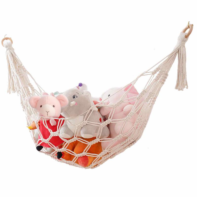 Kids Outdoor Furniture - Macrame Hangmat Net Speelgoed Opslag Boho