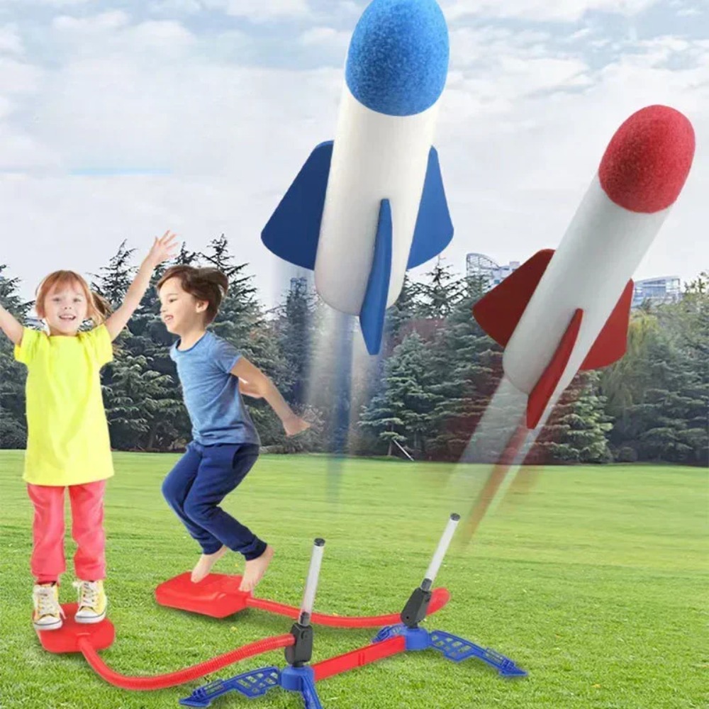 Kids Outdoor Jumping Toys - Kids Air Rocket Voetpomp Launcher Speelgoed