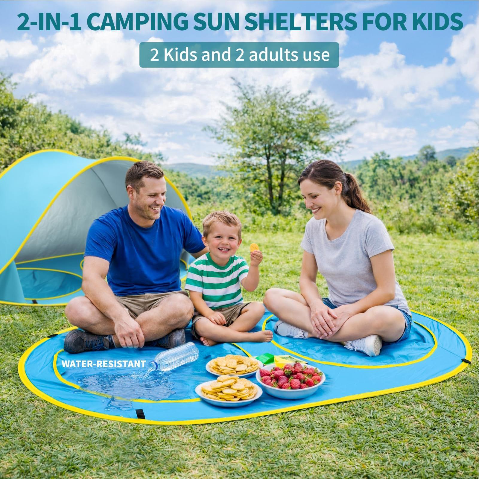 Kinderstrandtent met zwembad,  - Kids Outdoor Wagon recensie en prijs