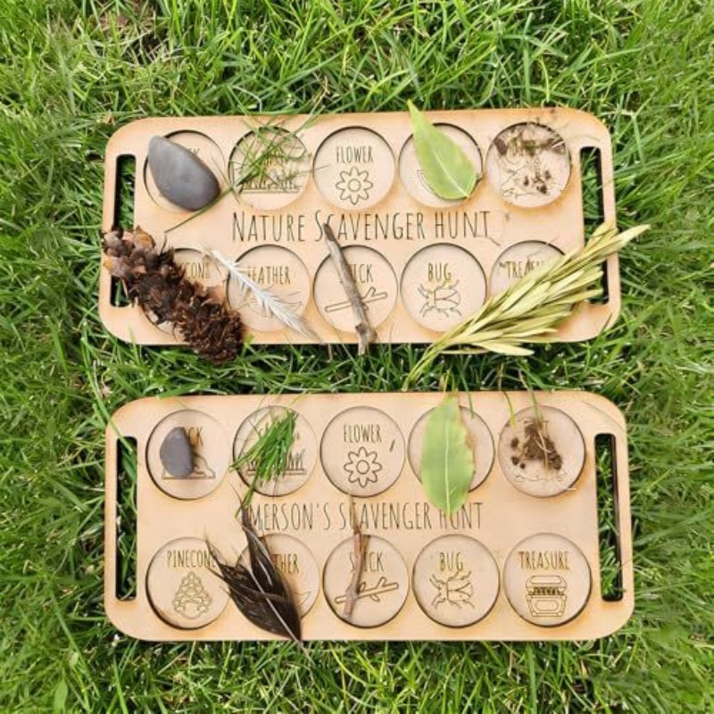 Draagbaar houten insectenzoekb - Kids Outdoor Scavenger Hunt recensie en prijs