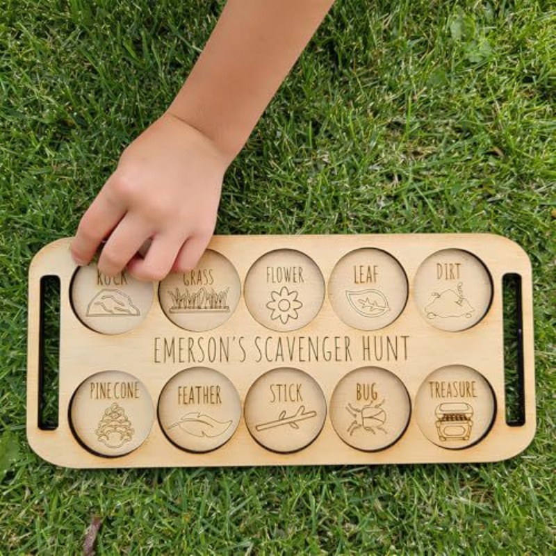 Draagbaar houten insectenzoekb - Kids Outdoor Scavenger Hunt recensie en prijs