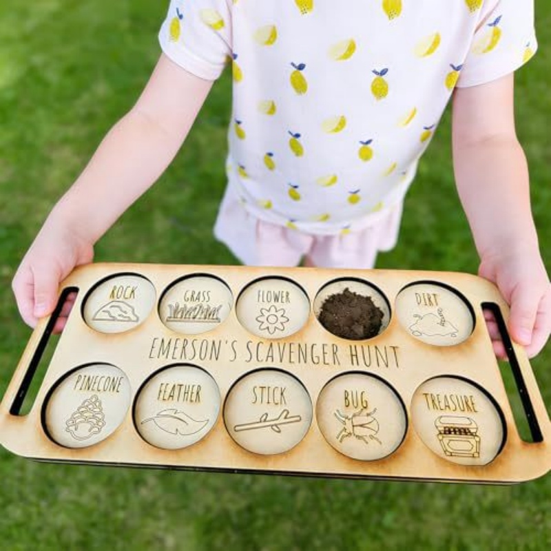 Draagbaar houten insectenzoekb - Kids Outdoor Scavenger Hunt recensie en prijs