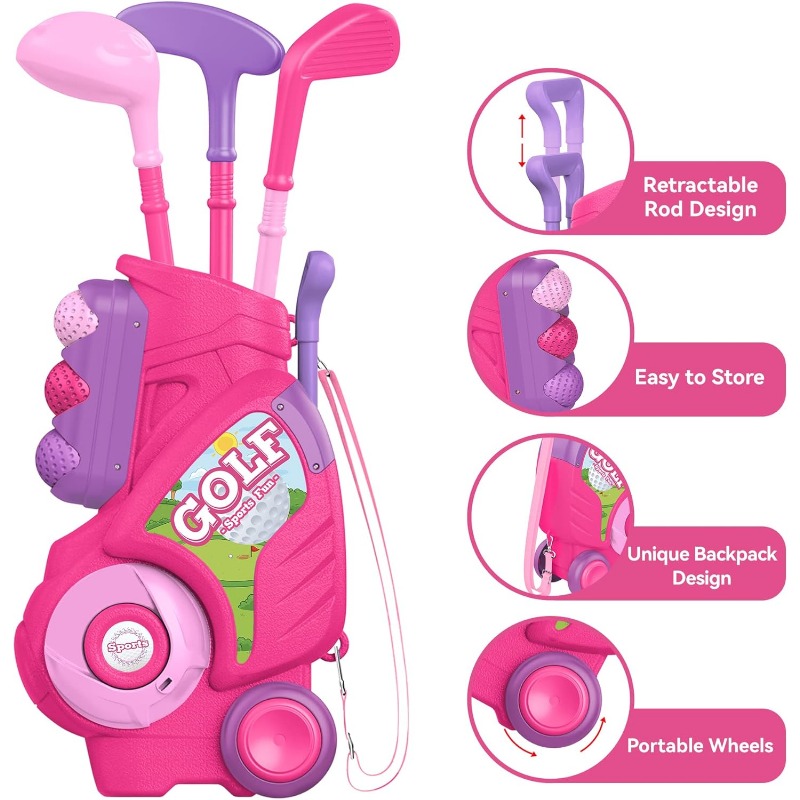 Golfclubset voor peuters Golfk - Kids Indoor Outdoor Cart recensie en prijs