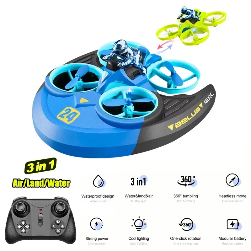 3-in-1 Land Air Zee RC Vliegtu - Kids Outdoor Quad recensie en prijs