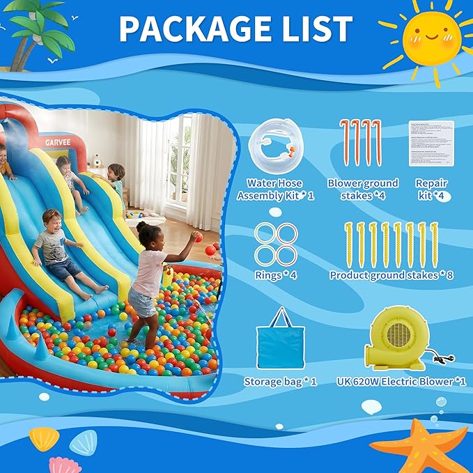 8-in-1 opblaasbaar waterpark v - Kids Outdoor Climbing Wall recensie en prijs