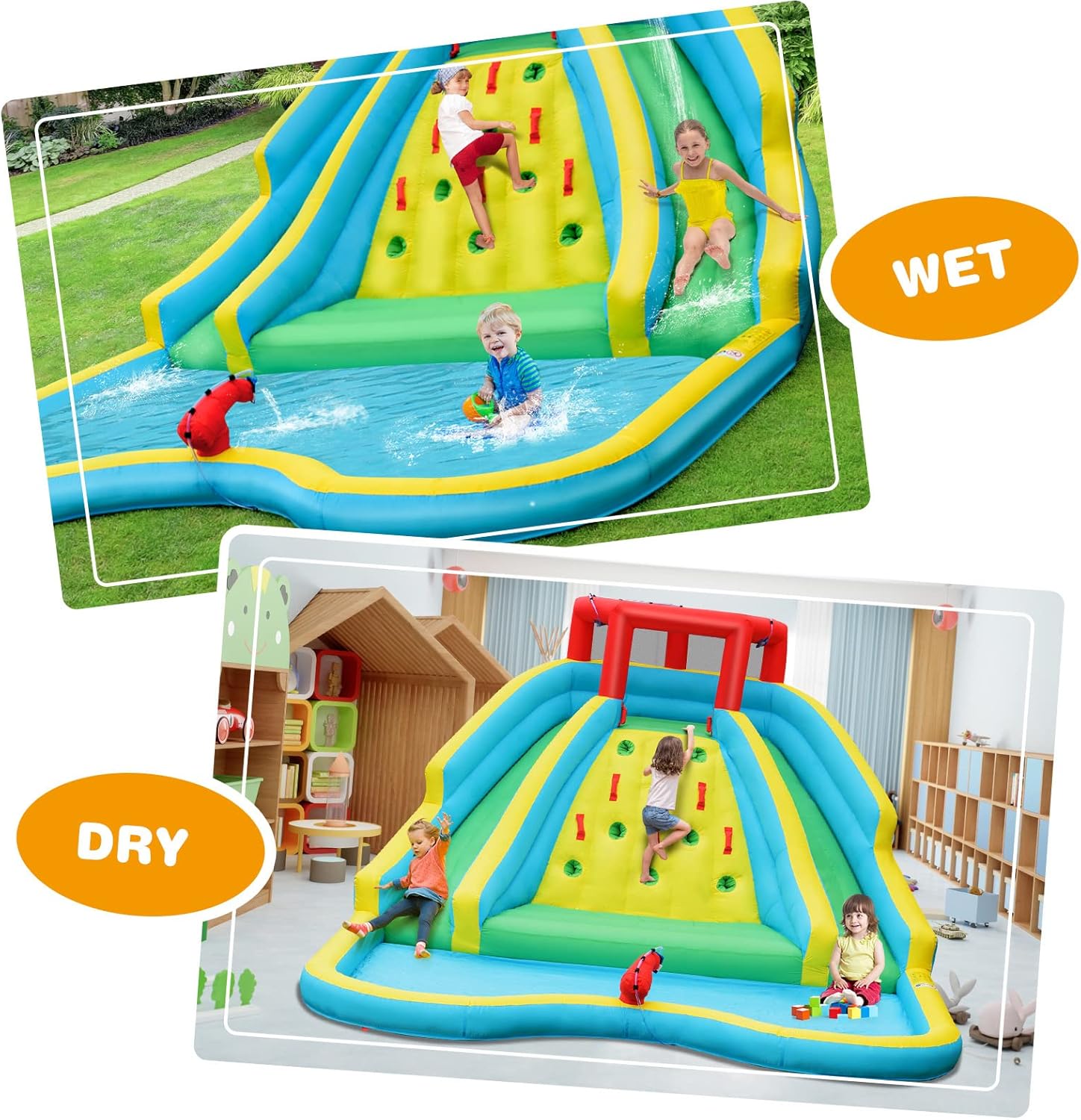 Reuze opblaasbare waterglijbaa - Kids Outdoor Climbing Wall recensie en prijs