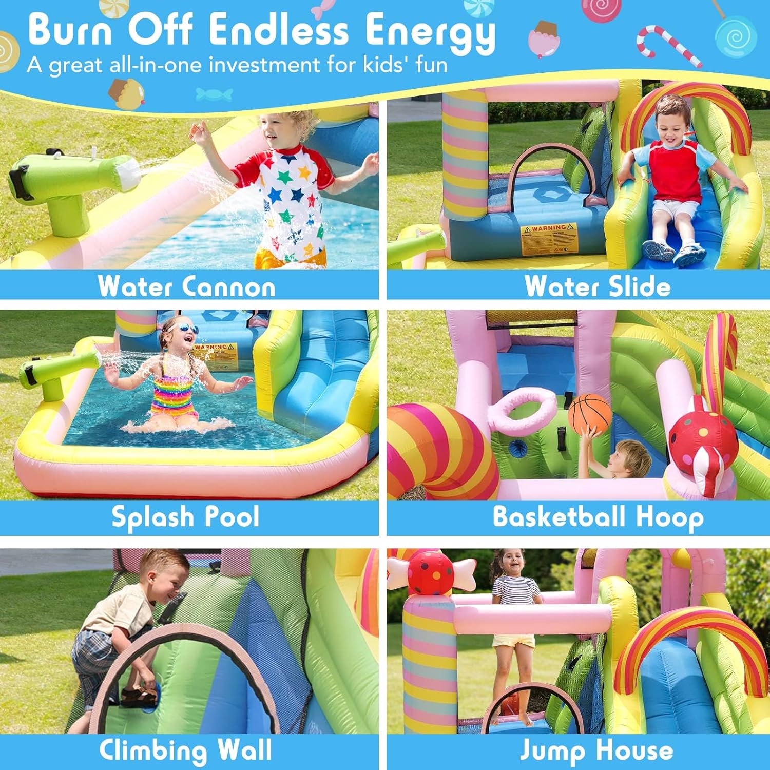 Opblaasbare waterglijbaan spri - Kids Outdoor Climbing Wall recensie en prijs