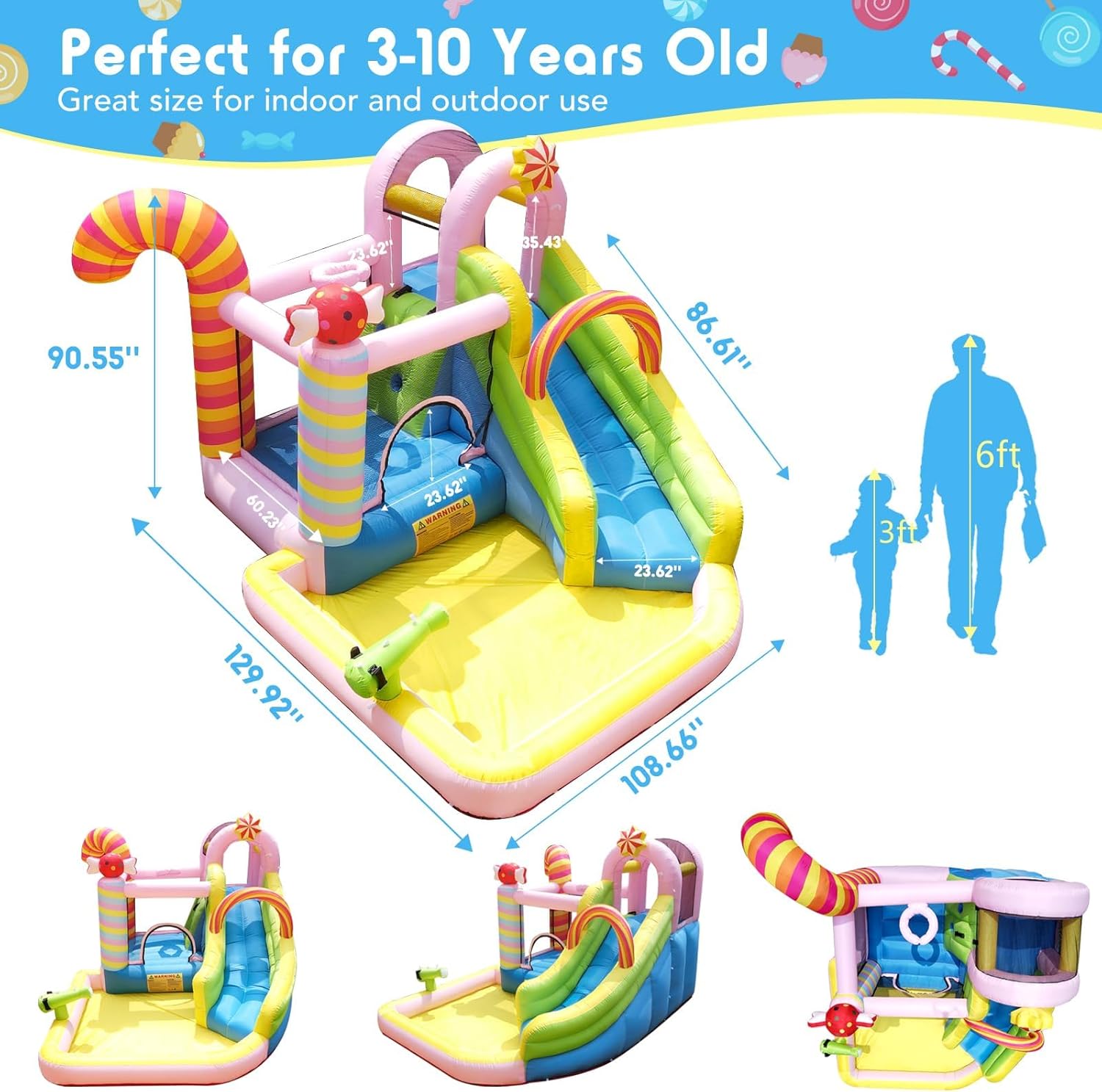 Opblaasbare waterglijbaan spri - Kids Outdoor Climbing Wall recensie en prijs