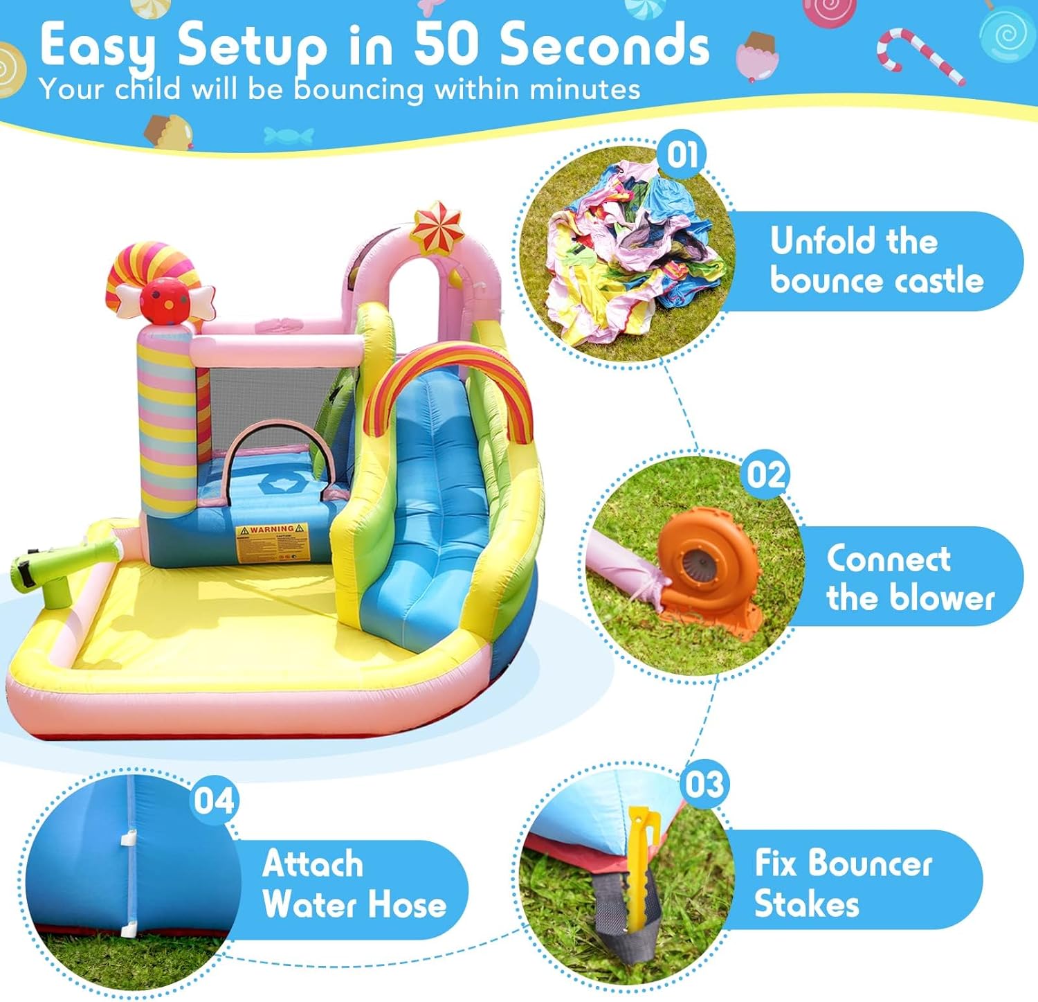 Opblaasbare waterglijbaan spri - Kids Outdoor Climbing Wall recensie en prijs