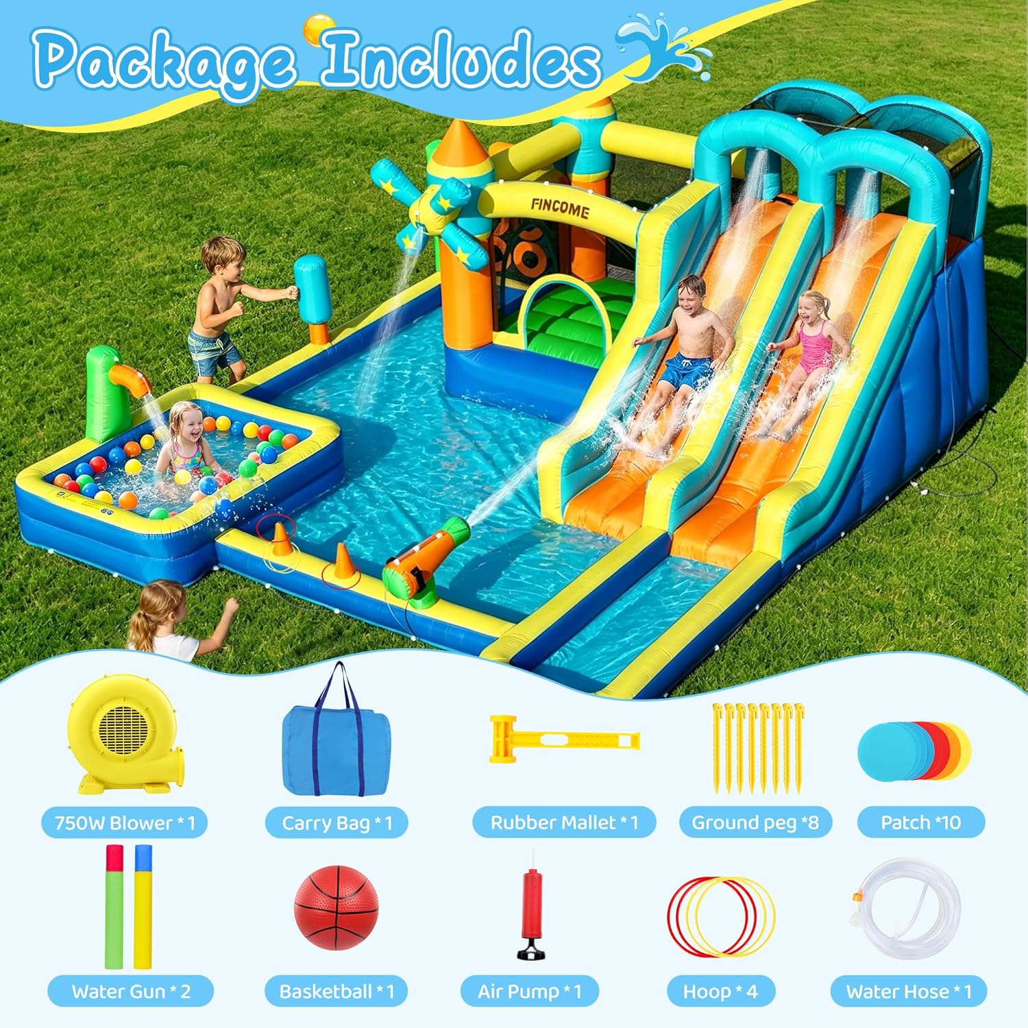 10-in-1 Opblaasbare springkast - Kids Outdoor Climbing Wall recensie en prijs