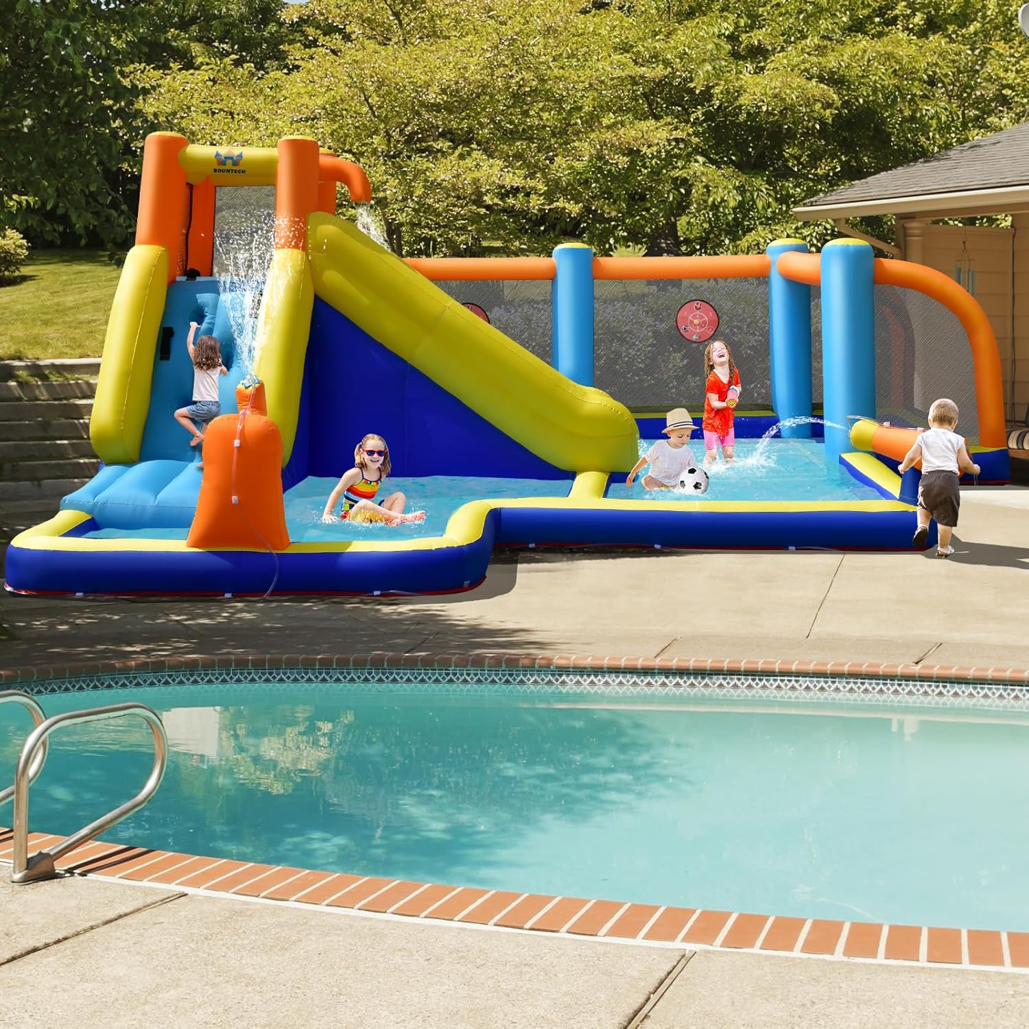 Reuze opblaasbare waterglijbaa - Kids Outdoor Climbing Wall recensie en prijs