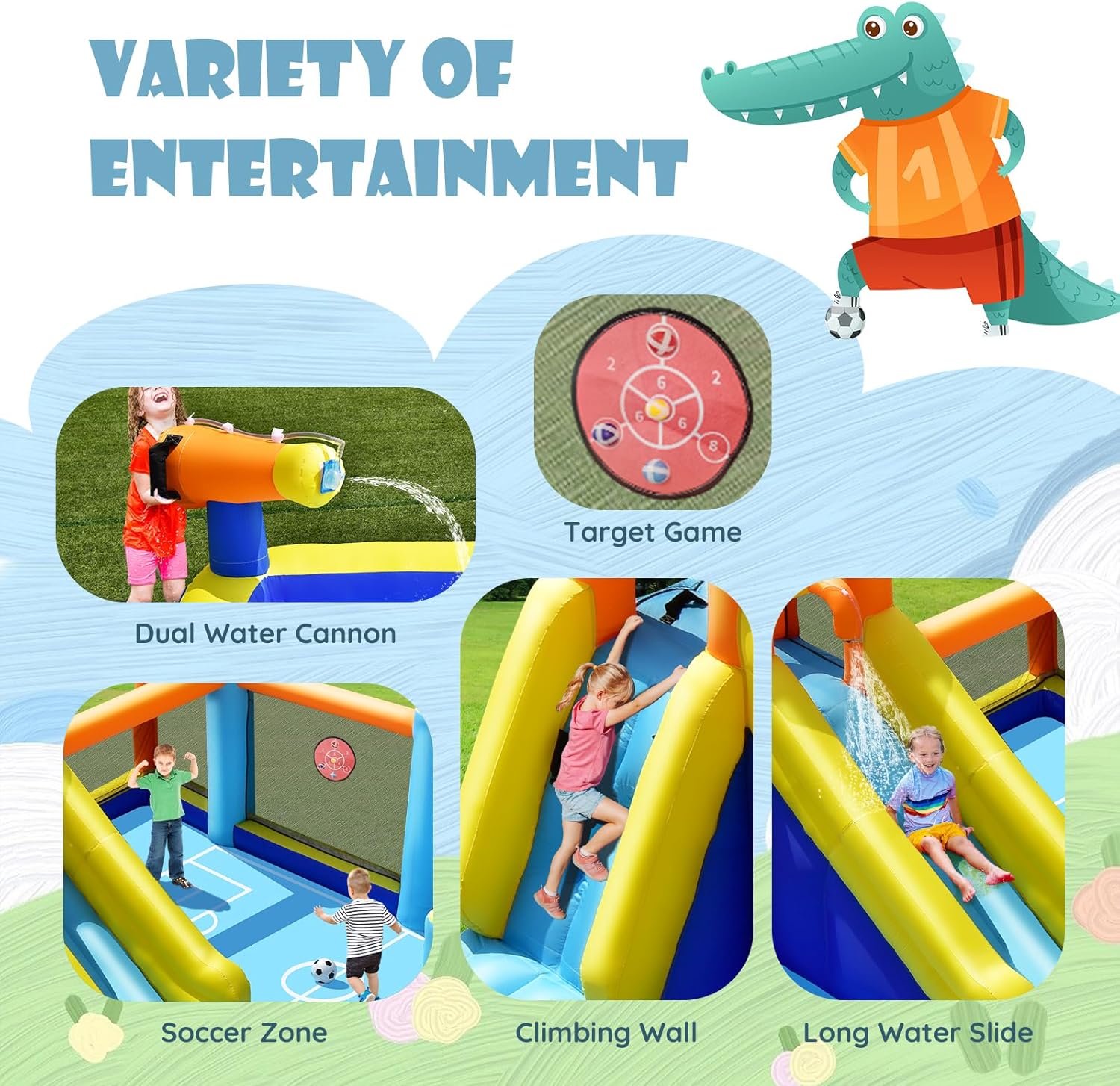 Reuze opblaasbare waterglijbaa - Kids Outdoor Climbing Wall recensie en prijs