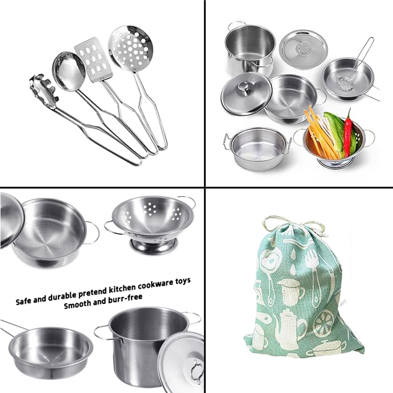 MINI RVS Keukenhulpjes Speelgo - Kids Outdoor Kitchen Accessories recensie en prijs