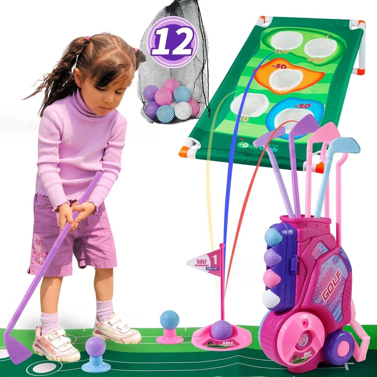 MQUDUO Golfclubset voor kinder - Kids Indoor Outdoor Cart recensie en prijs