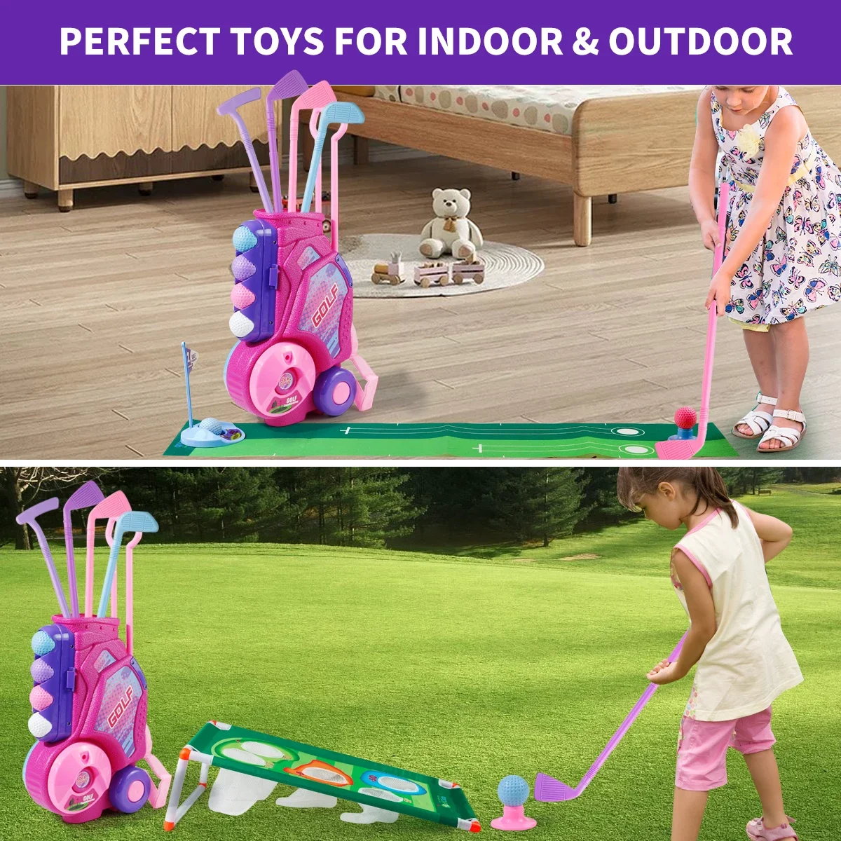 MQUDUO Golfclubset voor kinder - Kids Indoor Outdoor Cart recensie en prijs